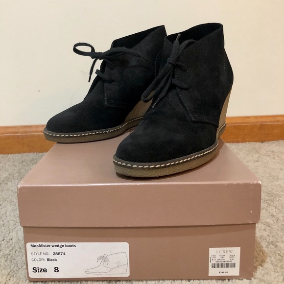 J. Crew Shoes - J. Crew MacAlister Wedge Boots Size 8